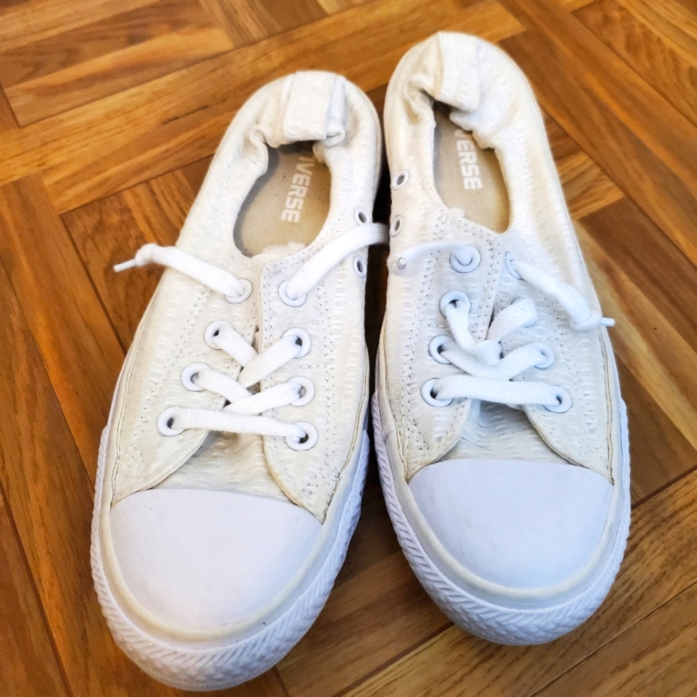 Converse white scrunch slip-on